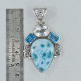 Blue Larimar 925 Silver Pendant