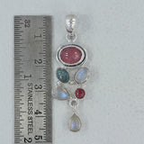 Rainbow Moonstone Silver pendant