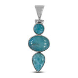 925 Sterling Silver Larimar Pendant