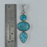 925 Sterling Silver Larimar Pendant