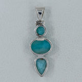 Larimar 925 Sterling Silver Pendant