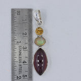 925 Sterling Silver Hessonite Pendant