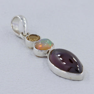 925 Sterling Silver Hessonite Pendants