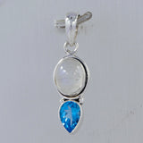 Rainbow Moonstone 925 Silver Pendant