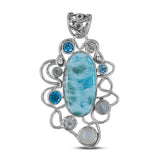 Larimar 925 Silver Pendant