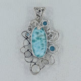 Larimar 925 Silver Pendant