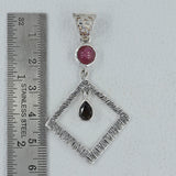 925 Sterling Silver Tourmaline Pendant