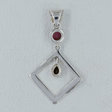 925 Sterling Silver Tourmaline Pendant