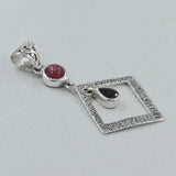 925 Sterling Silver Tourmaline Pendant