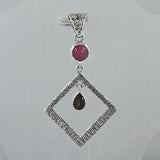 925 Sterling Silver Tourmaline Pendant