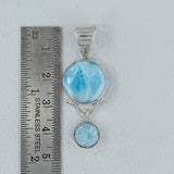 Larimar 925 Sterling Silver Pendant