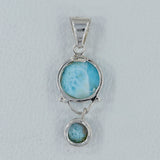 925 Sterling Silver Larimar Pendant