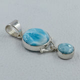 Larimar 925 Sterling Silver Pendant