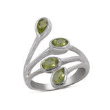 Natural Peridot Silver Ring