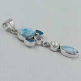 925 Silver Larimar Pendant