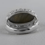 Natural Labradorite Silver Rings