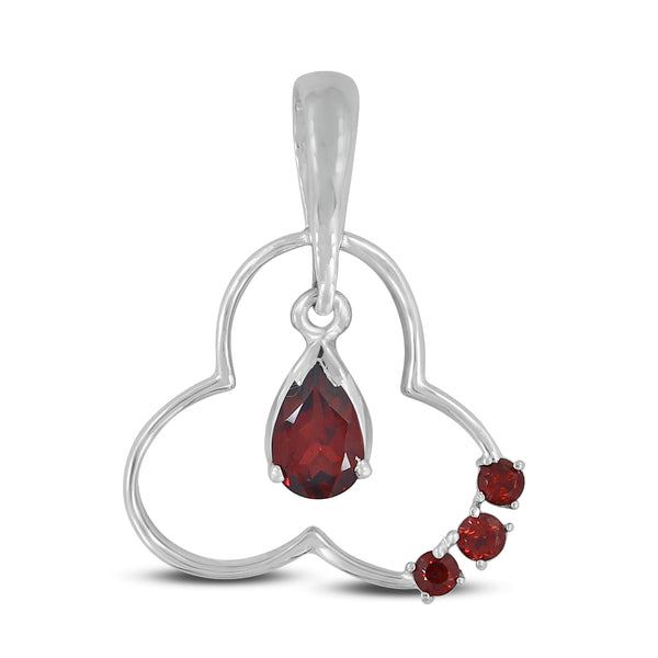 925 Sterling Silver Garnet Pendant