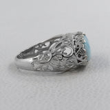 Natural Labradorite Silver Rings