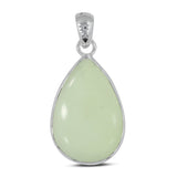 925 Silver Lemon Chrysoprase Pendant