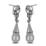 Pearl Drop Silver Earrings