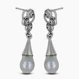 Pearl Drop Silver Earrings