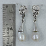 Pearl Drop Silver Earrings