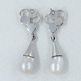 Pearl Drop Silver Earrings