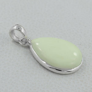 925 Silver Lemon Chrysoprase Pendants