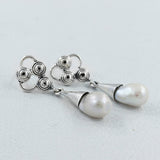 Pearl Drop Silver Earrings