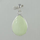 925 Silver Lemon Chrysoprase Pendant