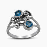 Natural Garnet Silver Rings