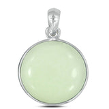 Lemon Chrysoprase 925 Silver Pendant