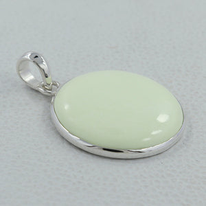 925 Silver Lemon Chrysoprase Pendants