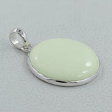 Lemon Chrysoprase 925 Silver Pendant