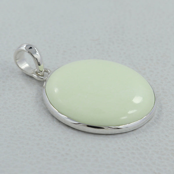 925 Silver Lemon Chrysoprase Pendants