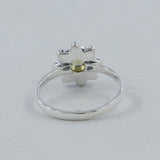 Natural Peridot Sterling Silver Rings