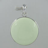 Lemon Chrysoprase 925 Silver Pendant