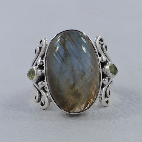 925 Sterling Silver Labradorite Rings