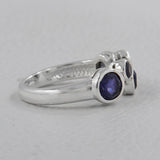 Natural Iolite Silver Ring