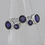 Natural Iolite Silver Ring