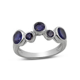 Natural Iolite Silver Ring