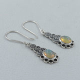 Ethiopian Opal Silver Earrings