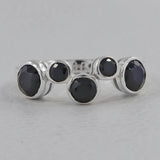 Natural Iolite Silver Ring