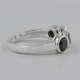 Natural Iolite Silver Ring