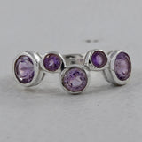 Natural Iolite Silver Ring