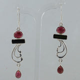 New Designed Solid 925 Silver Multi Tourmaline Earring