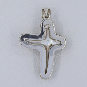925 Sterling Silver Pearl Cross Pendants