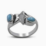 925 Sterling Silver Larimar Rings