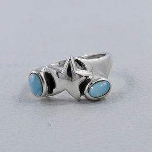 925 Sterling Silver Larimar Rings