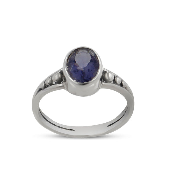 Natural Amethyst Silver Ring